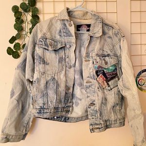 Vintage Jeanjer Bleached patched Jean Jacket